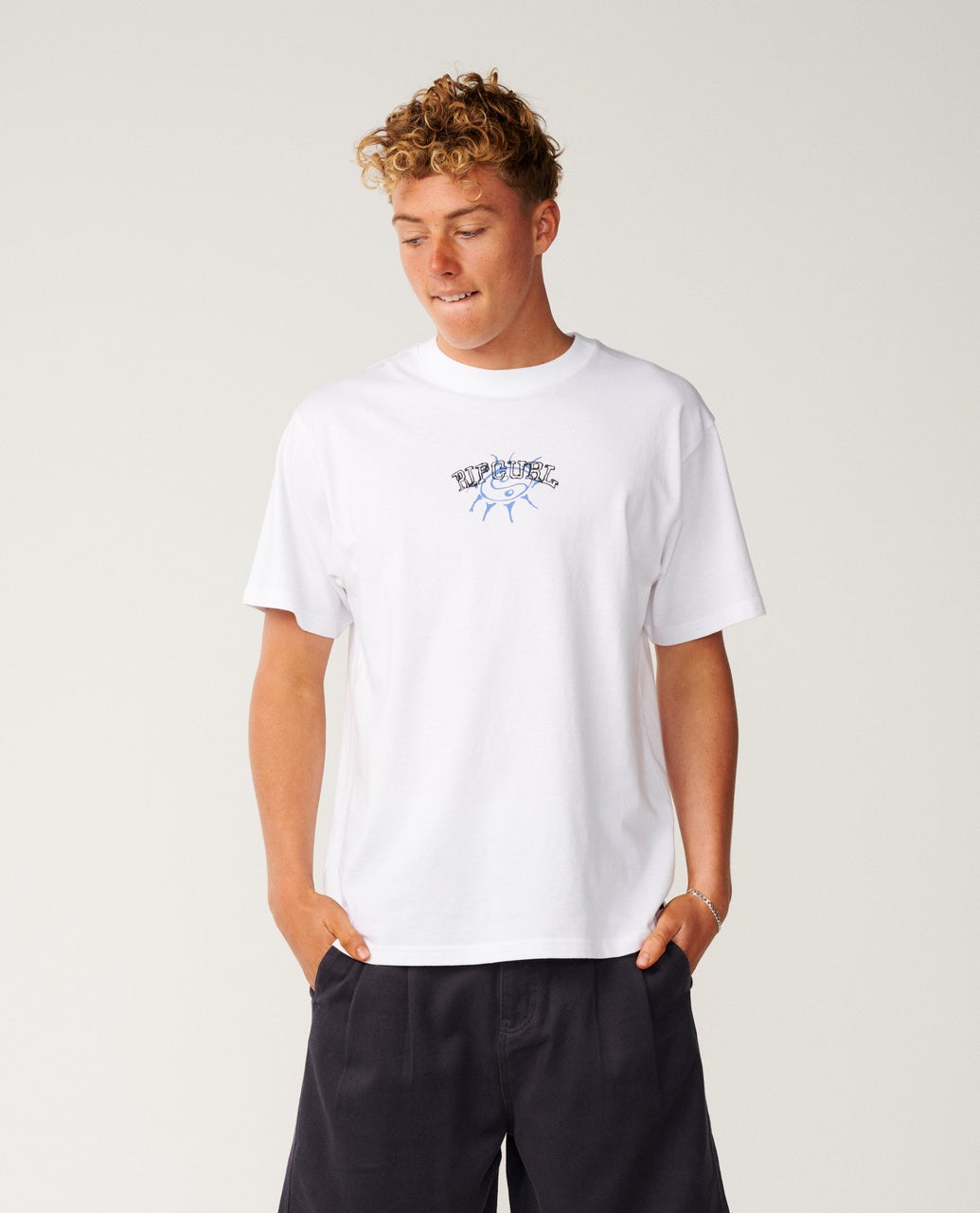 Rip Curl Mens Disorder Balance Loose T-Shirt - White