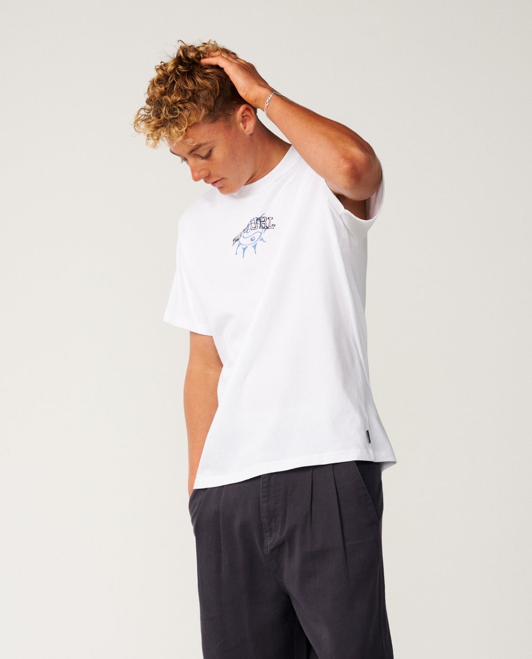 Rip Curl Mens Disorder Balance Loose T-Shirt - White