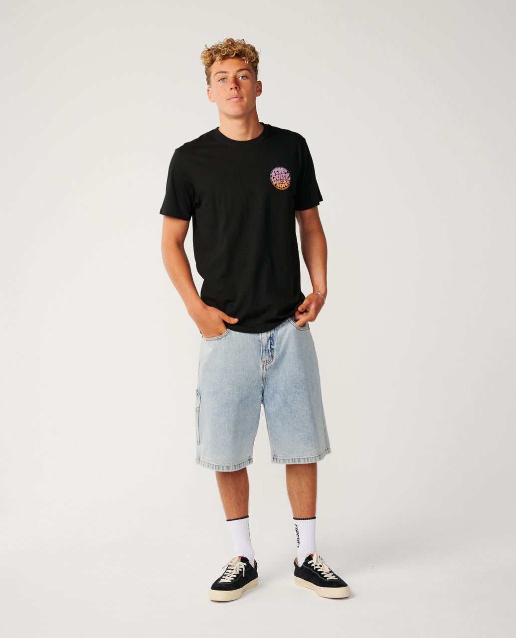 Rip Curl Mens Wettie Passage Icon Standard T-Shirt - Black