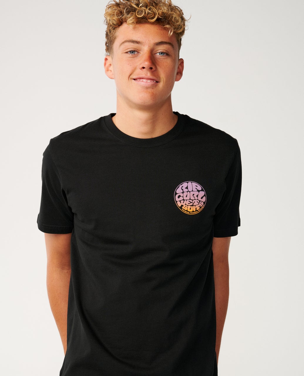 Rip Curl Mens Wettie Passage Icon Standard T-Shirt - Black