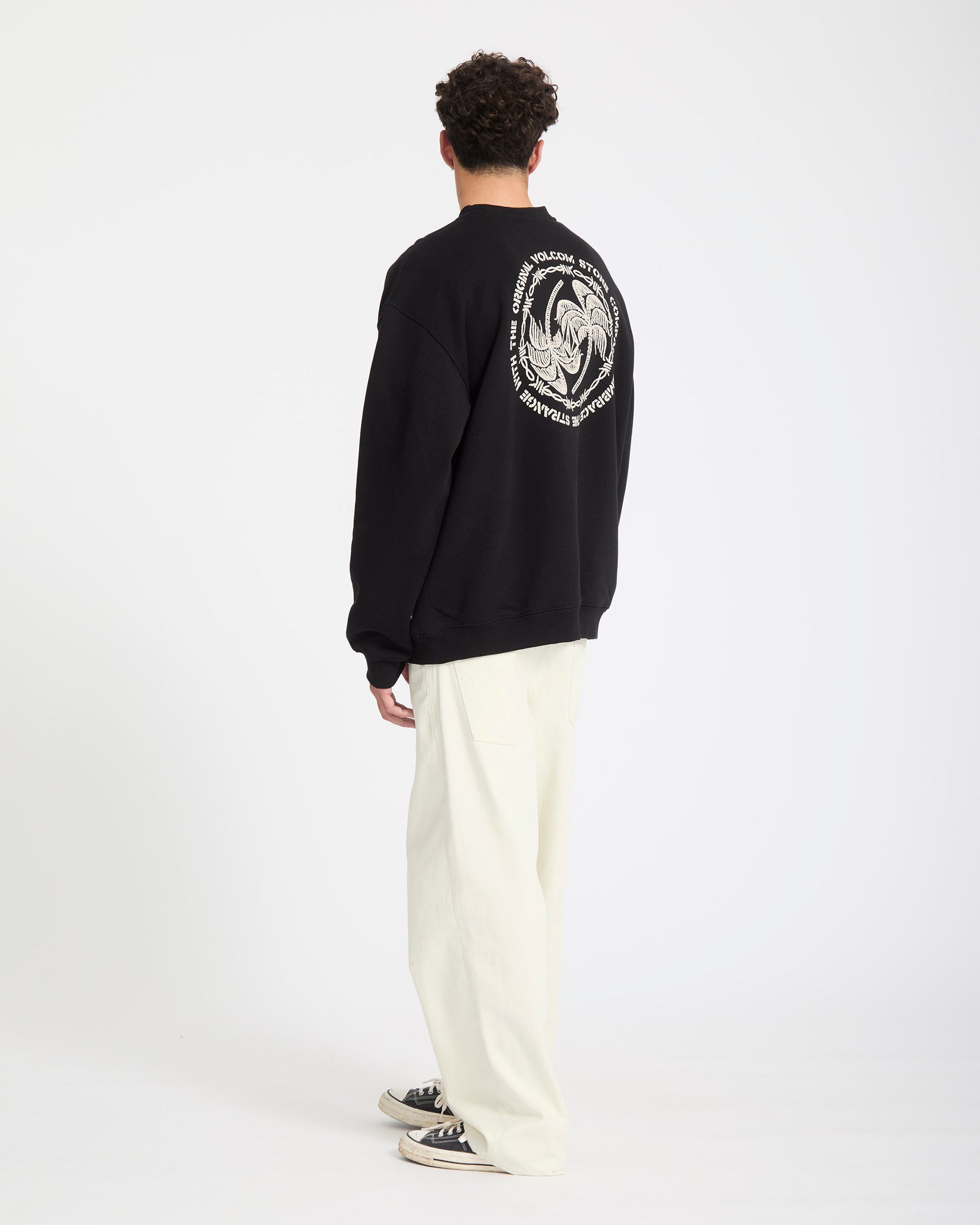 Volcom Mens Watanite Crew Sweatshirt - Black