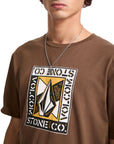 Volcom Mens Angle Iron T-Shirt - Brown Stone