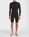 2/2mm Long Sleeve Spring Chest Zip Wetsuit - Mens Wetsuit - Black - ManGo Surfing