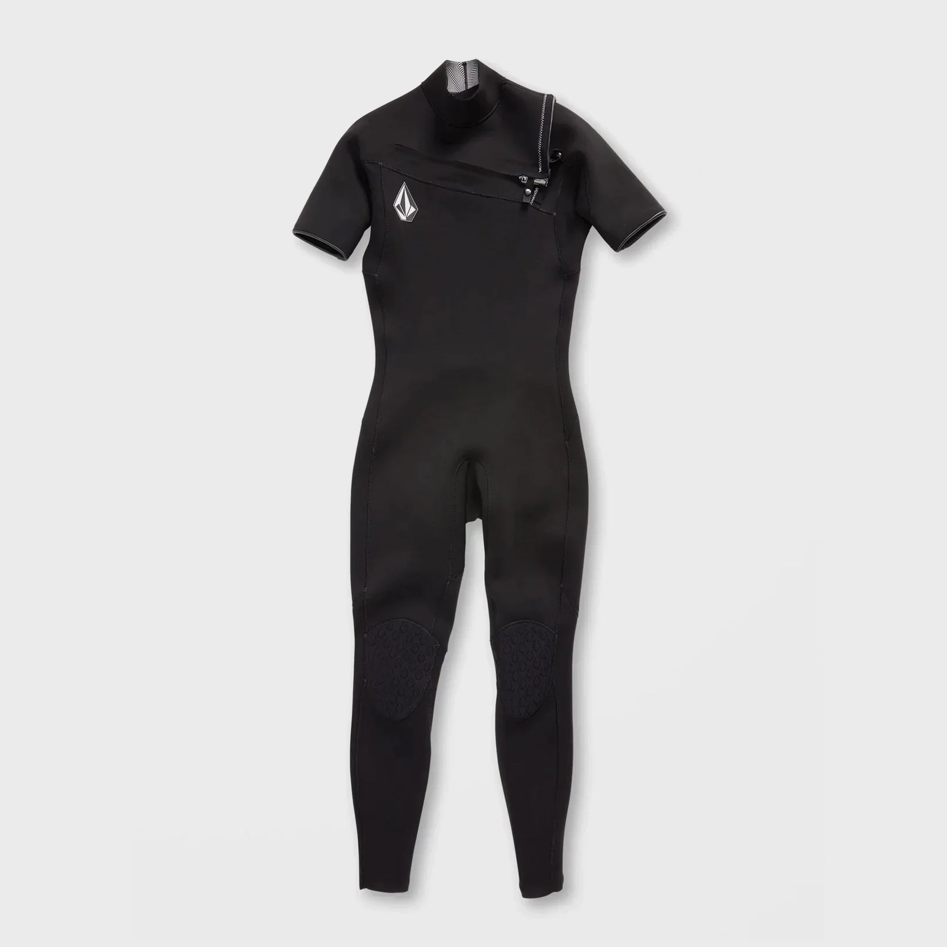 Modulator 2/2 Short Sleeve Chest Zip Spring Wetsuit - Black - ManGo Surfing