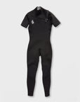 2/2mm Short Sleeve Chest Zip Full Wetsuit - Mens Wetsuit - Black - ManGo Surfing