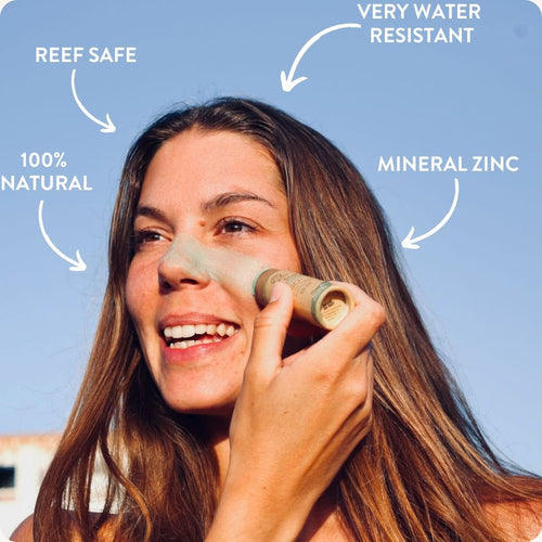Suntribe Organic Mineral Zinc Sun Stick SPF 50 - Mint Green