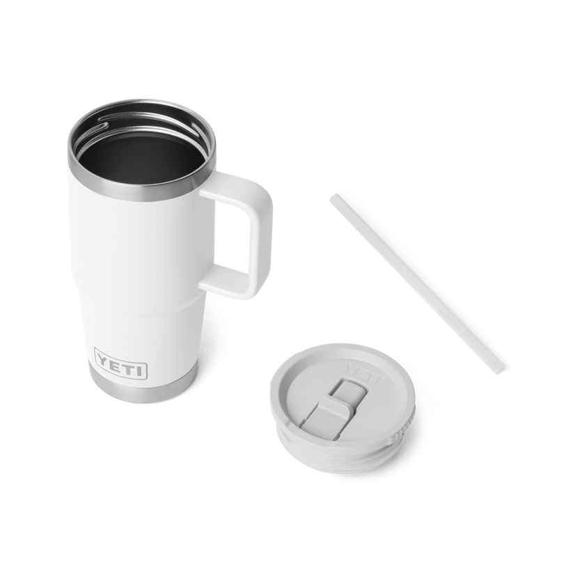 Yeti Rambler 20oz (591 ml) Travel Straw Mug - White