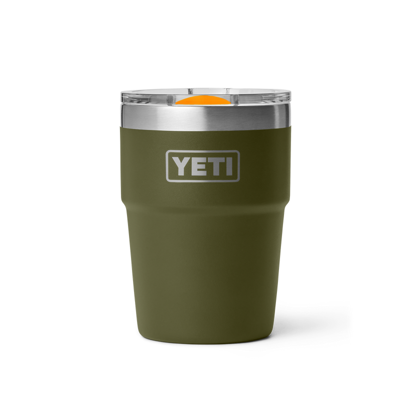 Yeti Rambler 16oz (475 ml) Stackable Cup - Olive/King Crab Orange
