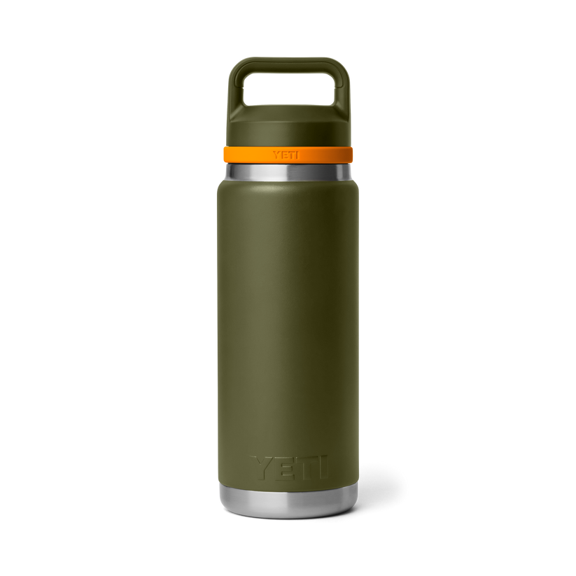 Yeti Rambler 26oz (760 ml) Bottle - Olive/King Crab Orange