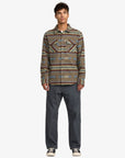 RVCA Mens Dayshift Blanket Flannel Long Sleeve Shirt - Mushroom