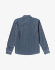 RVCA Mens Dayshift Hickory Long Sleeve Overshirt - Dark Denim