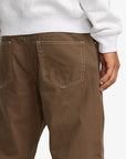 RVCA Mens Dayshift 5 Pocket Canvas Trousers - Bombay Brown