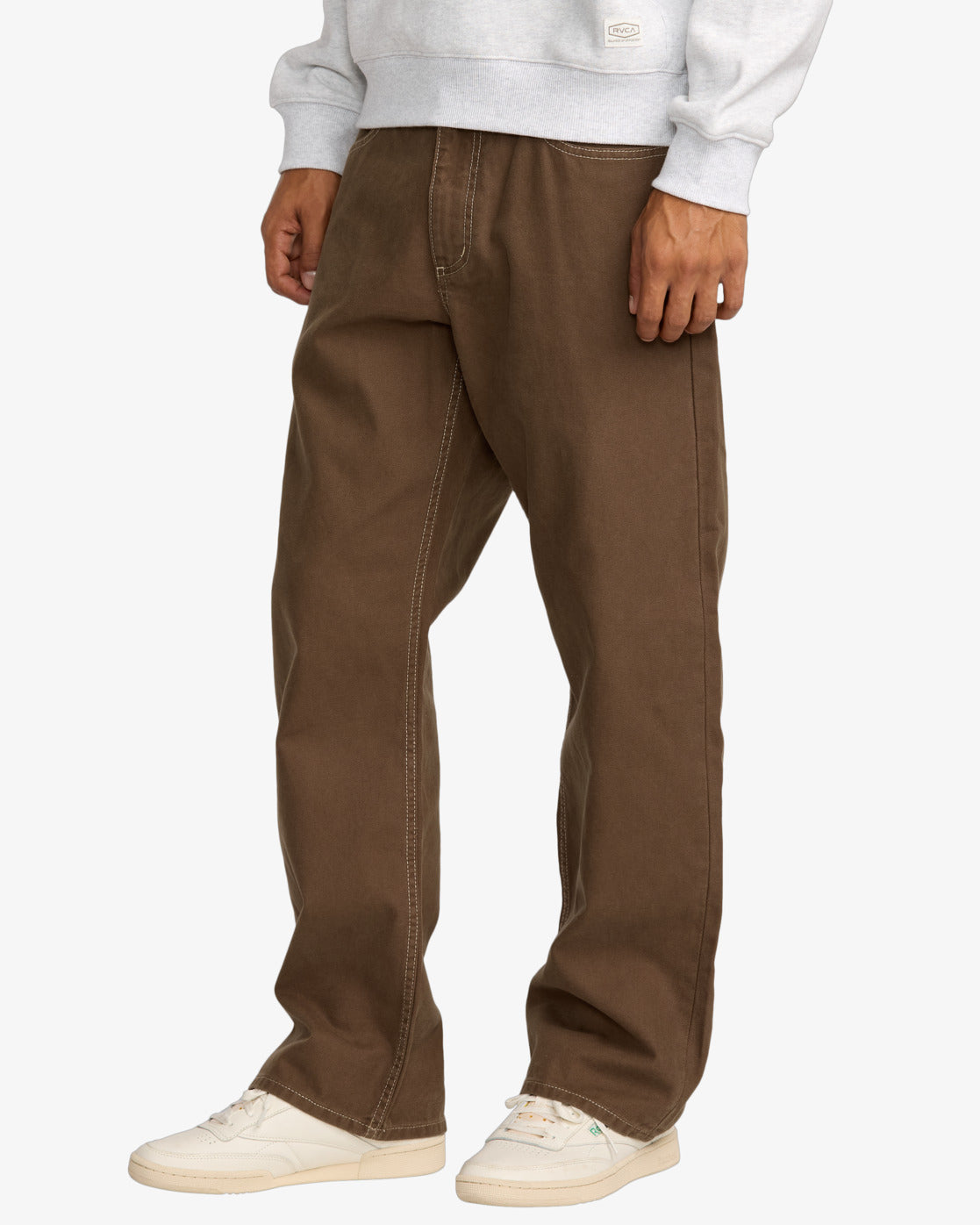 RVCA Mens Dayshift 5 Pocket Canvas Trousers - Bombay Brown