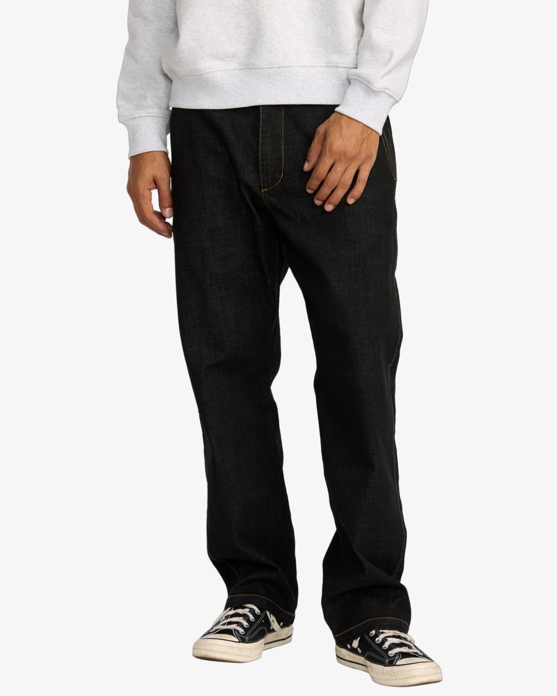 RVCA Mens Americana Dayshift Denim Chinos - Black Denim - ManGo Surfing