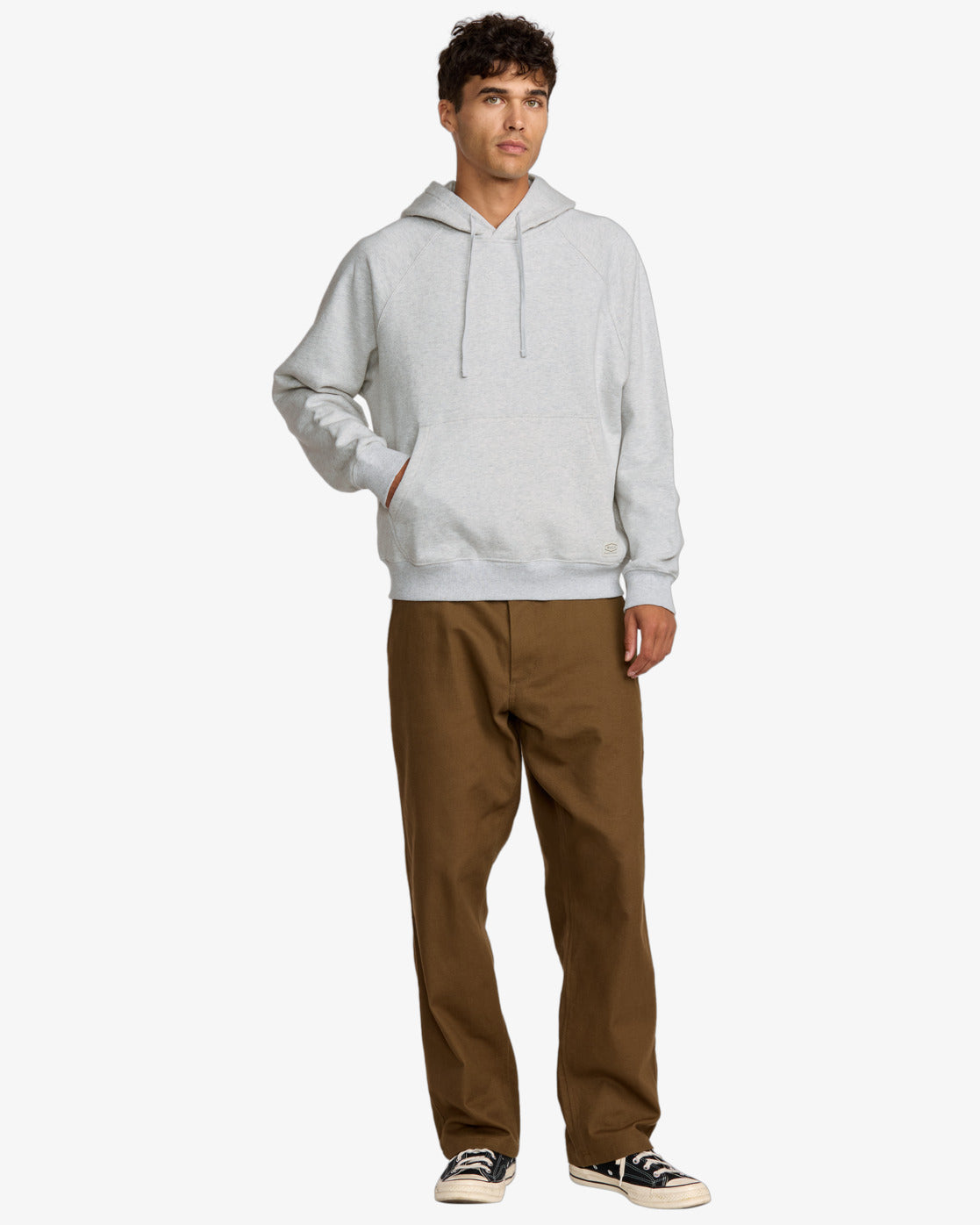 RVCA Mens Dayshift Hoodie - Ash Heather