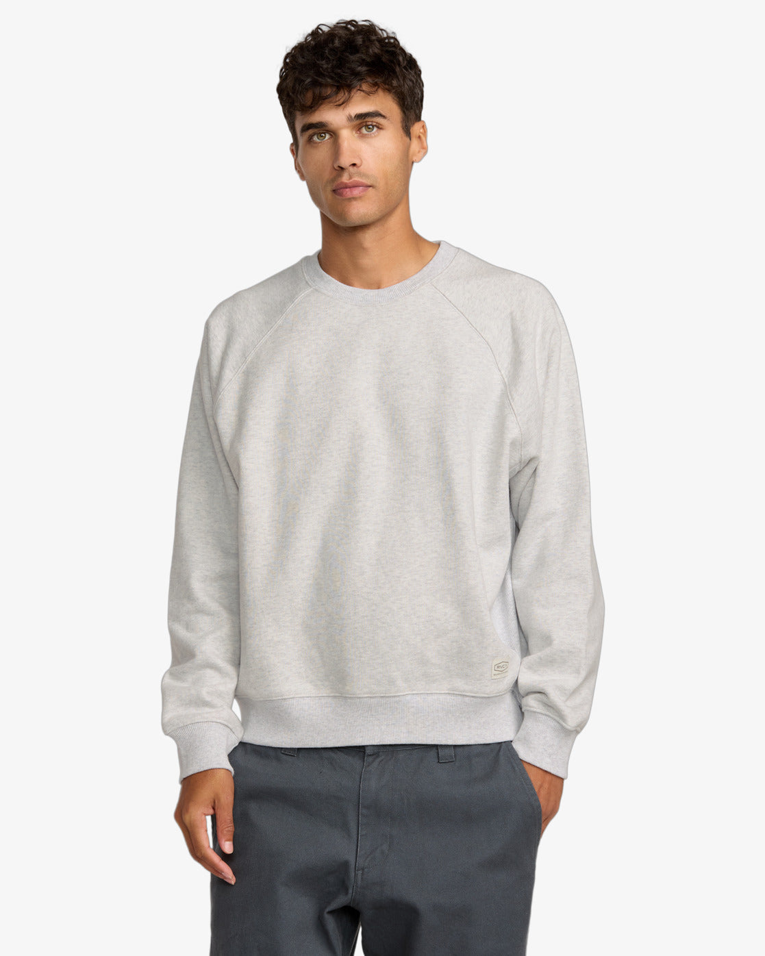 RVCA Mens Dayshift 2 Crew Sweatshirt - Ash Heather