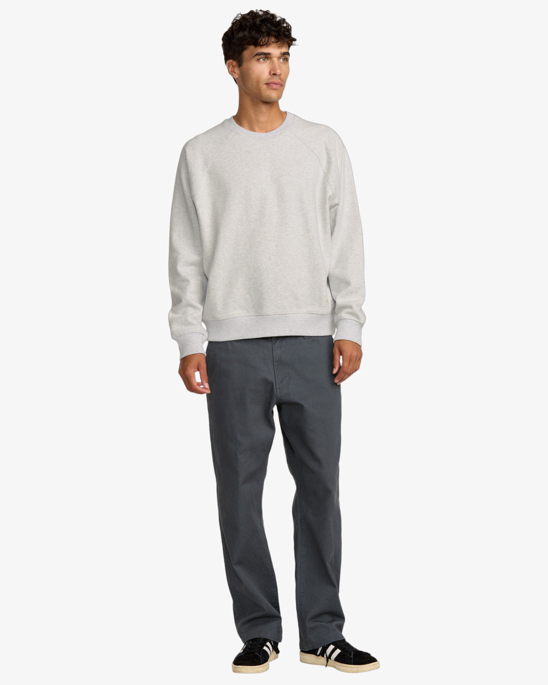 RVCA Mens Dayshift 2 Crew Sweatshirt - Ash Heather