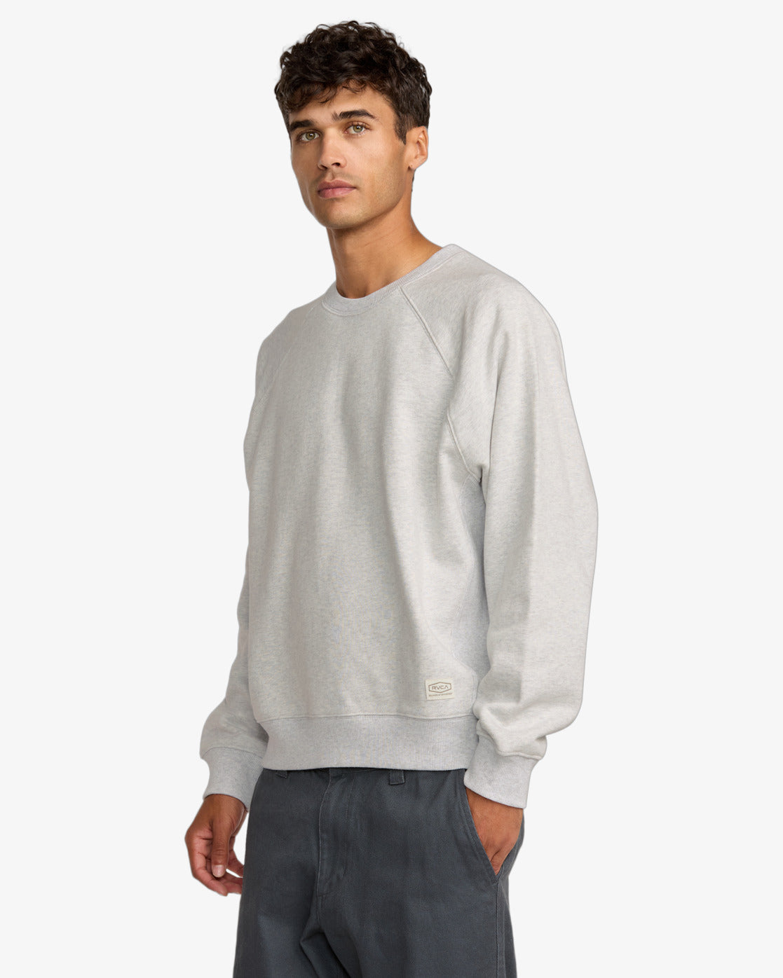 RVCA Mens Dayshift 2 Crew Sweatshirt - Ash Heather