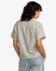 RVCA Womens Nauti Short Sleeve Shirt - Sky Blue