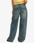 RVCA Womens Loosey Relaxed Jeans - Dusty Blue Wash
