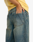 RVCA Womens Loosey Relaxed Jeans - Dusty Blue Wash