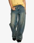 RVCA Womens Loosey Relaxed Jeans - Dusty Blue Wash