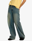 RVCA Womens Loosey Relaxed Jeans - Dusty Blue Wash