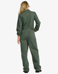 RVCA Womens Dayshift Boiler Suit Jumpsuit - Fir Green