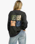 RVCA Womens Baggiefriend Sweatshirt - Pirate Black - ManGo Surfing