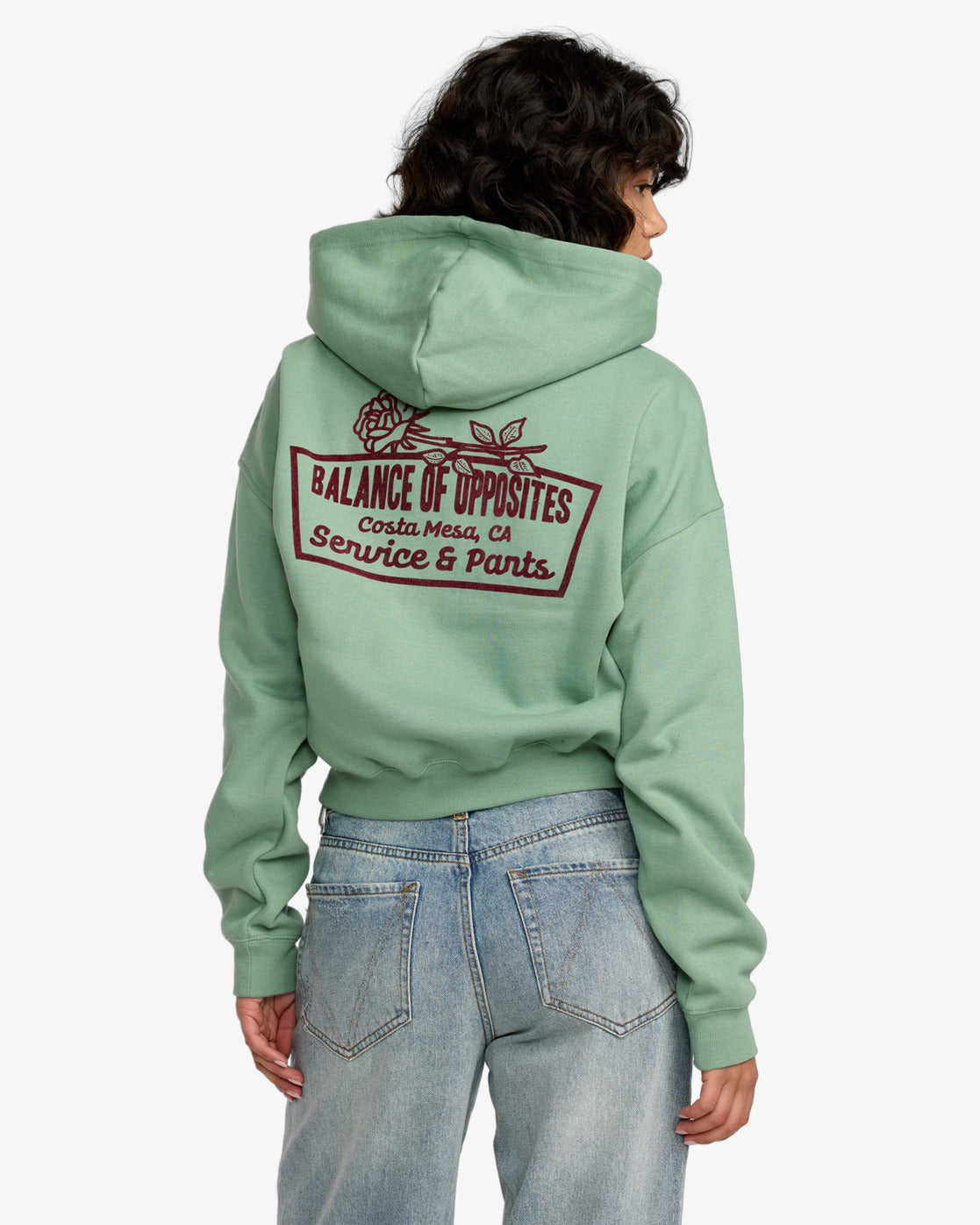 RVCA Womens Court Hoodie - Sea Green - ManGo Surfing