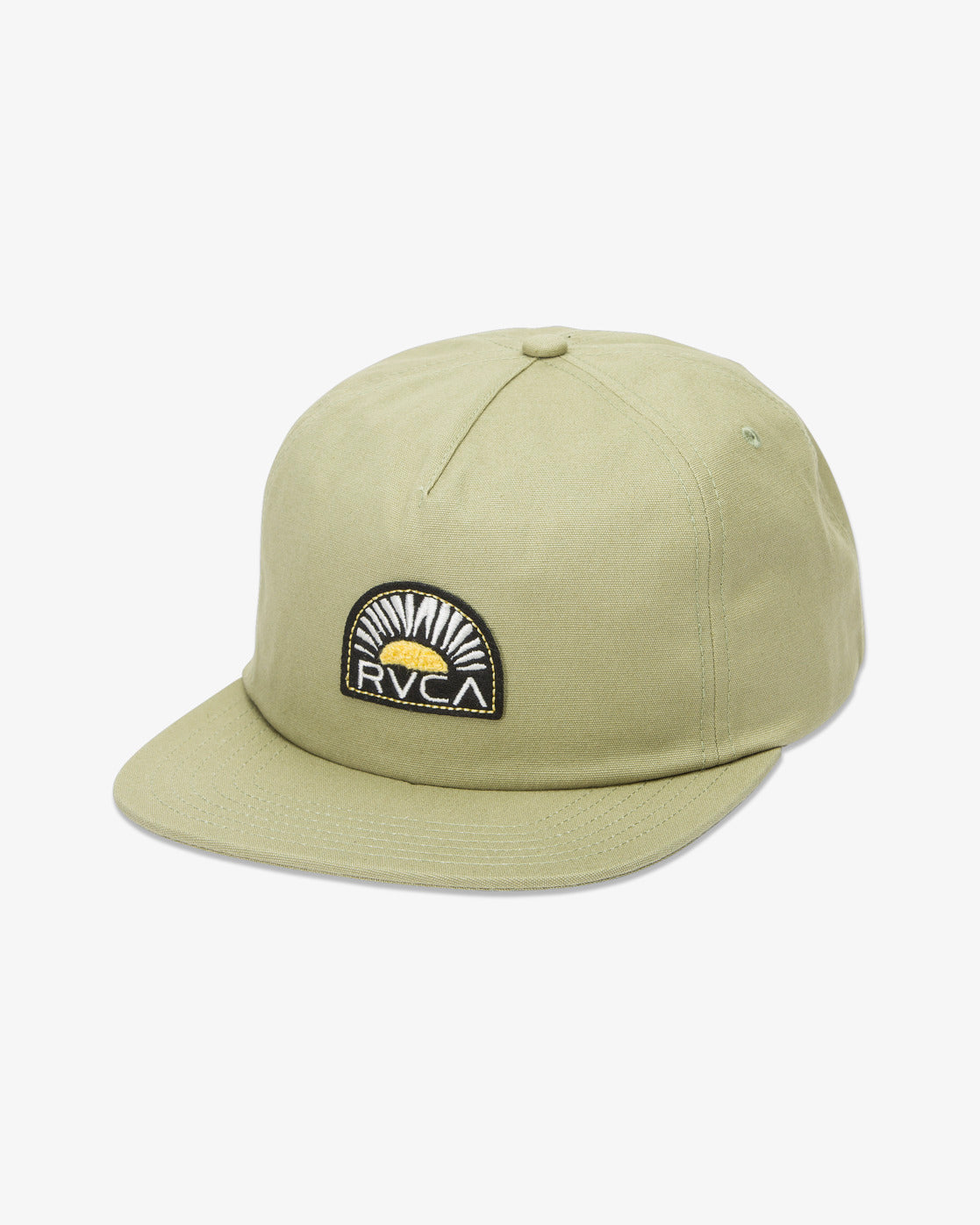 RVCA Mens Rise Cuts Snapback Cap - One Size - Ranger Green - ManGo Surfing