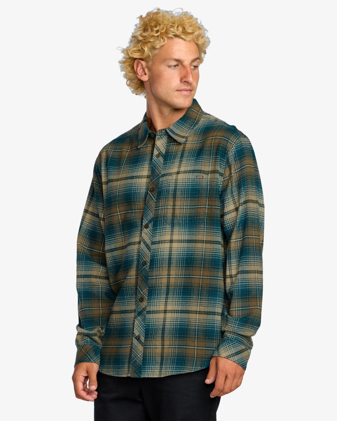 Billabong Mens Coastline Flannel Long Sleeve Shirt - Otter