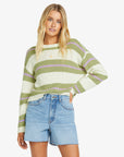 Billabong Womens Make It Waves Pullover Sweater - Avocado - ManGo Surfing
