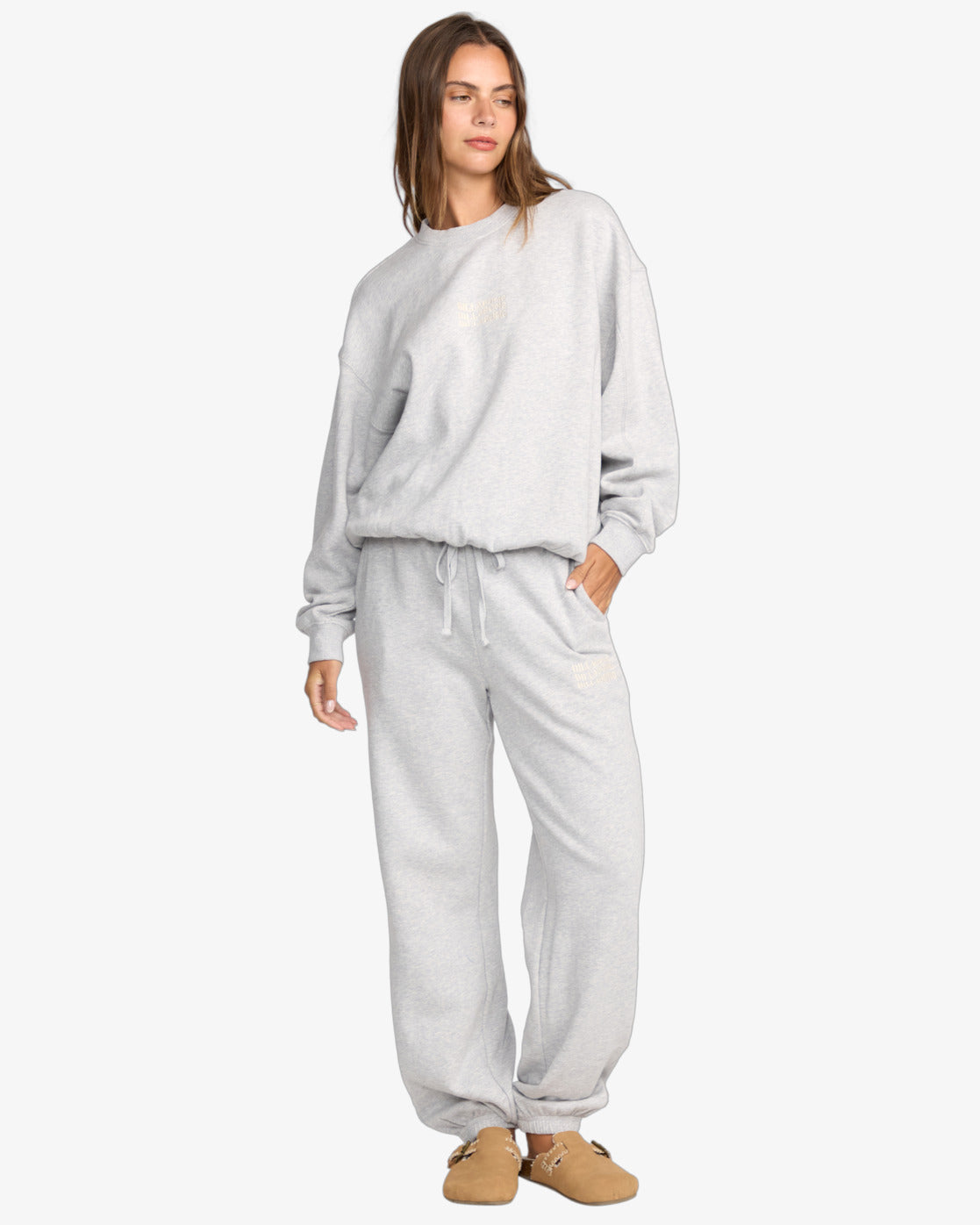 Billabong Womens So Sunny Kendal Sweatshirt - Heather Grey - ManGo Surfing