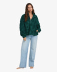 Billabong Womens All The Time Sherpa Half Zip Fleece - Spruce Green