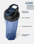 Yeti Yonder 27oz (737 ml) Shaker Bottle - Navy