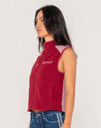 Rusty Womens Mr Cool Polar Fleece Vest - Cranberry