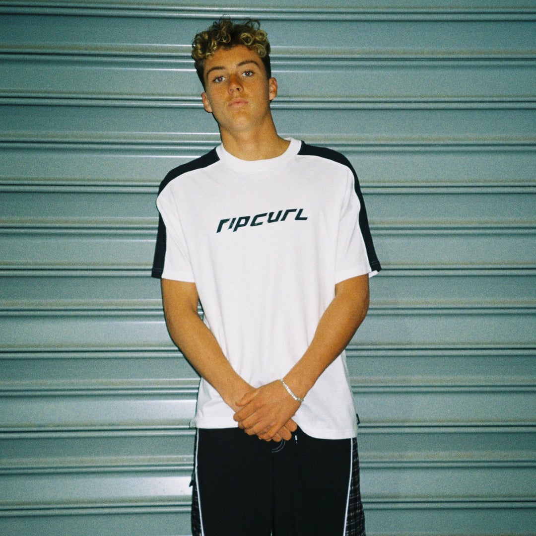 Rip Curl Mens Archive Up Top Panel Loose T-Shirt - White
