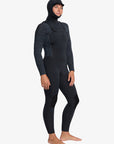 Roxy Womens 5/4 Swell Natural Hooded Chest Zip Wetsuit - Animal Print
