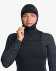 Roxy Womens 5/4 Swell Natural Hooded Chest Zip Wetsuit - Animal Print