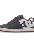 DC Shoes Mens Court Graffik Leather Shoes - Grey/White - ManGo Surfing