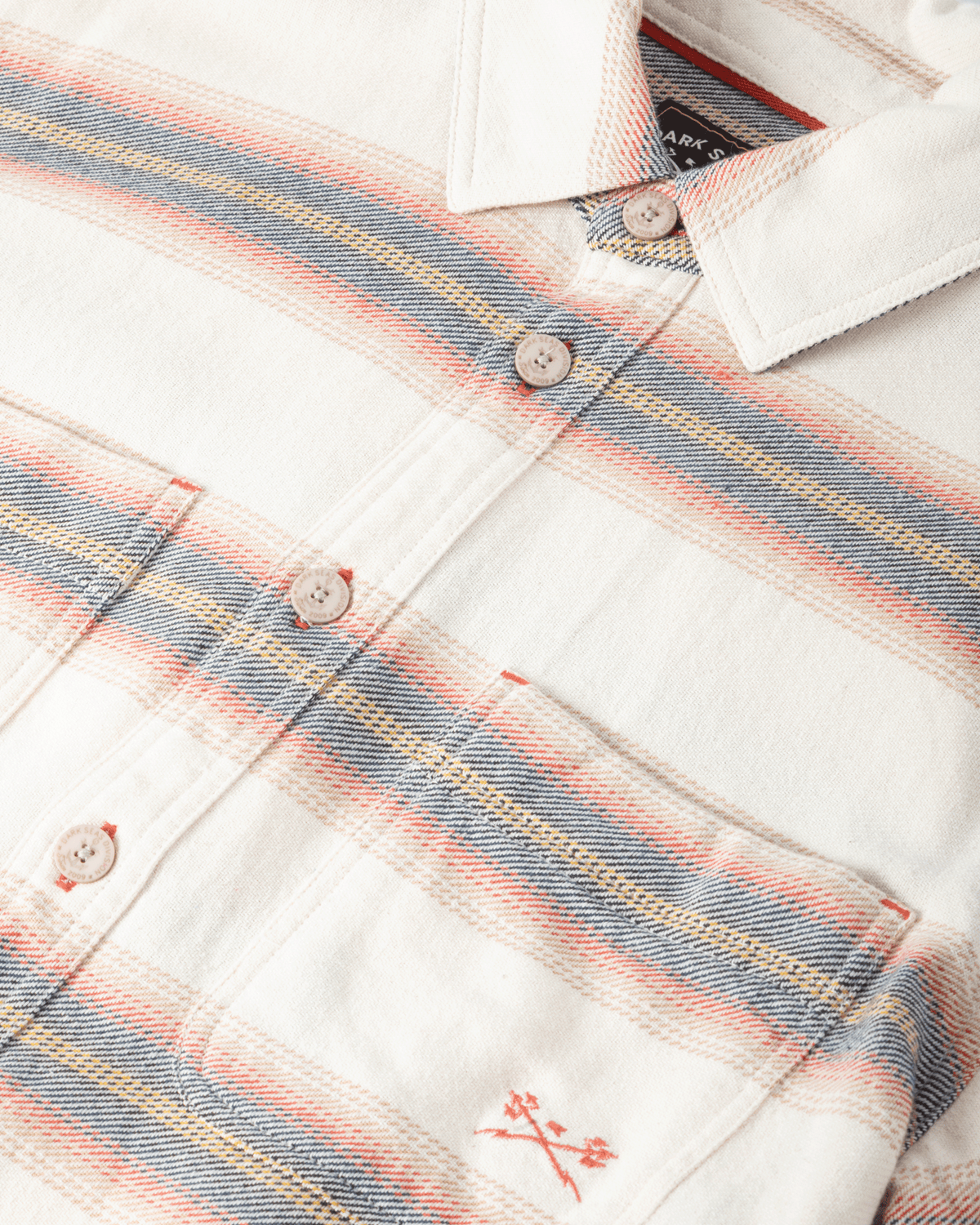 Dark Seas Summit Woven Long Sleeve Shirt - Off White
