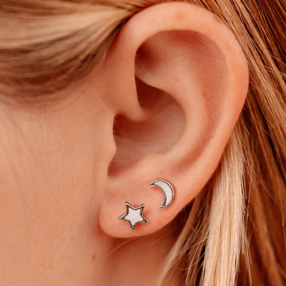 Pura Vida Moon & Star Studs - ManGo Surfing