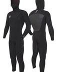Vissla Mens 7 Seas 5/4/3 Full Hooded Chest Zip Wetsuit - Black