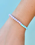 Pura Vida Seascape Vinyl Disc Stretch Bracelet - Gumdrop
