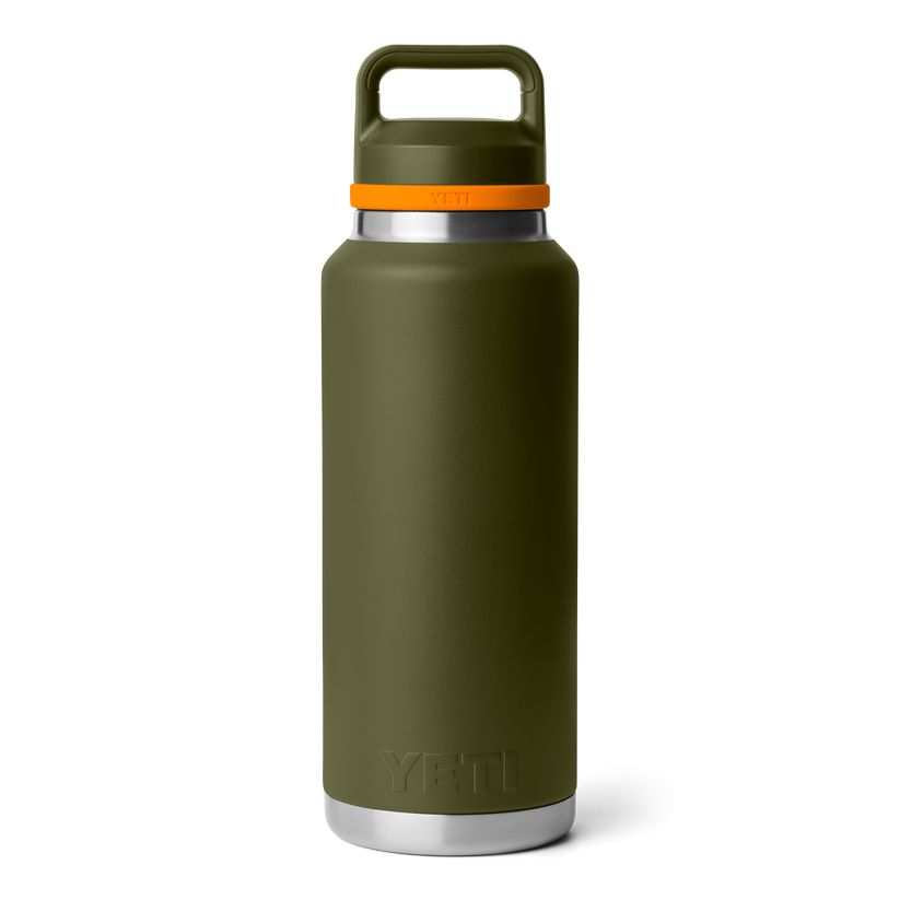 Yeti Rambler 46oz (1.4 L) Bottle - Olive/King Crab Orange