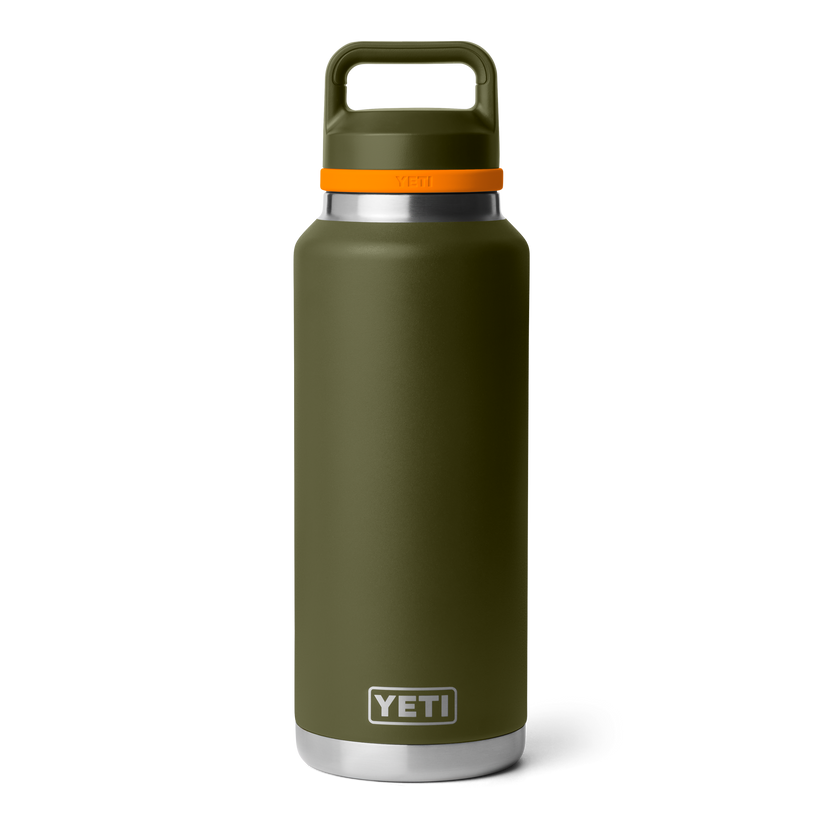 Yeti Rambler 46oz (1.4 L) Bottle - Olive/King Crab Orange