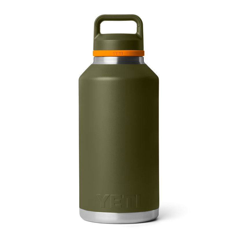 Yeti Rambler 64oz (1.9 L) Bottle - Olive/King Crab Orange