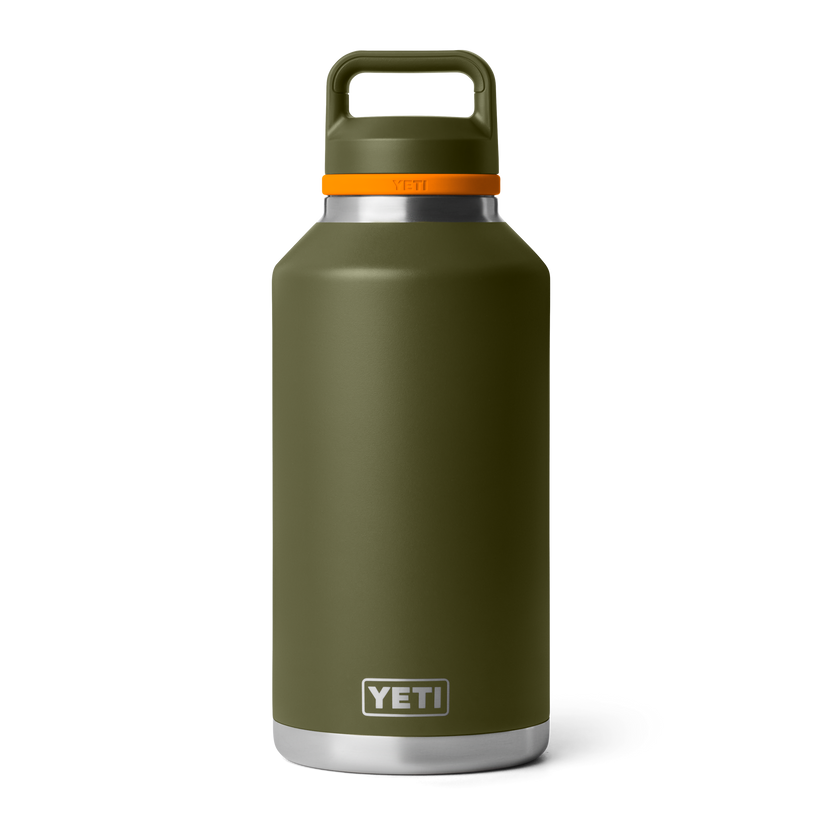 Yeti Rambler 64oz (1.9 L) Bottle - Olive/King Crab Orange