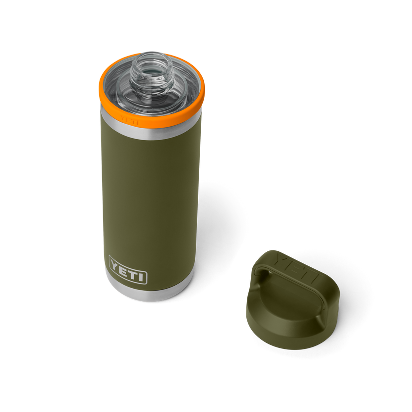 Yeti Rambler 18oz (532 ml) Bottle - Olive/King Crab Orange